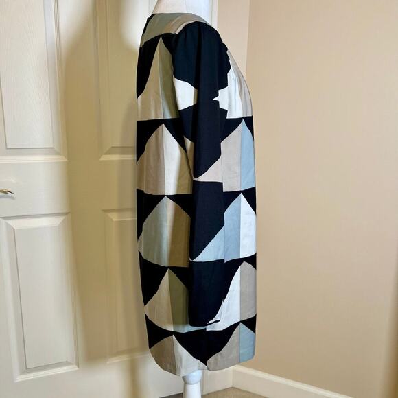 Mara Hoffman Geometric Long Sleeve Shift Dress Size Small Mod, Sophisticated - Picture 2 of 11